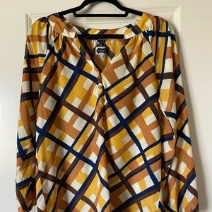 Mud pie brand three quarter sleeve blouse SMALL